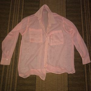 Pink See Through Top